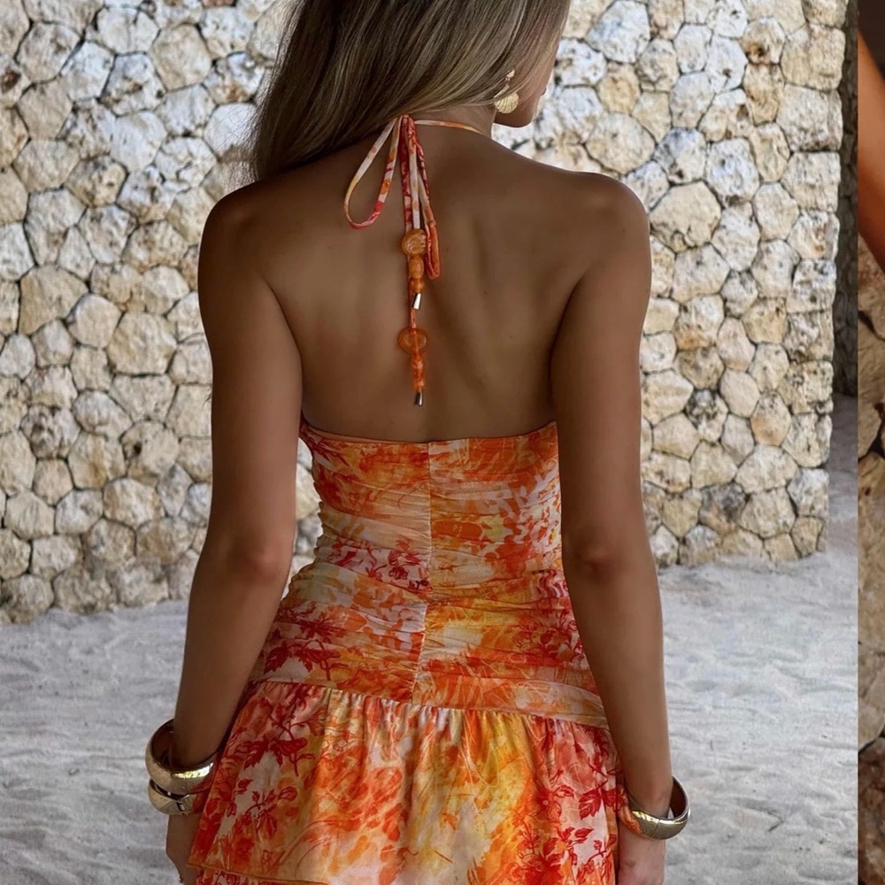 Outcast orange halter dress - Mutia Festival Dress - Picture 3 of 3